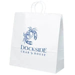 Wholesale Duke White Kraft Paper Bags with Twisted Handles