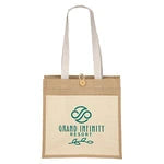 Wholesale Izzy Cotton Jute Shopping Bag