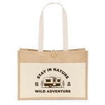 Wholesale Riley Long Handle Jute Shopping Bag