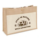 Wholesale Riley Long Handle Jute Shopping Bag