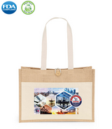 Wholesale Riley long handle jute tote