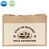 Wholesale Riley long handle jute tote