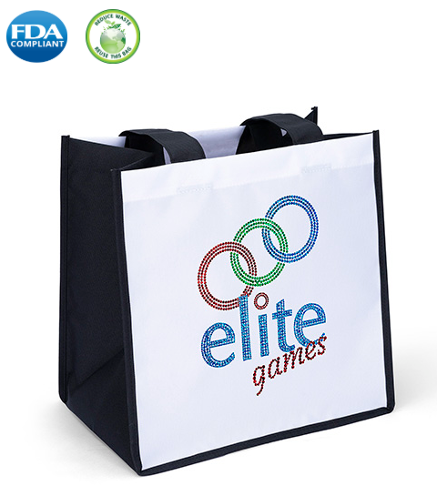 Wholesale carol  Black White long handle tote bag