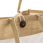 Eco-Friendly Jute Shopping Bag with Front Pocket (TJ916)