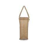 Button-Closure Jute Tote