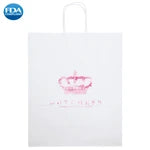 Wholesale White Kraft Paper Shopping Bags (Model 11WHP1315)