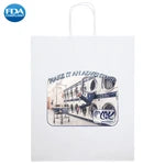 Wholesale White Kraft Paper Shopping Bags (Model 11WHP1315)