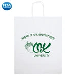Wholesale White Kraft Paper Shopping Bags (Model 11WHP1315)