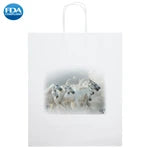 Wholesale White Kraft Paper Shopping Bags (Model 11WHP1315)