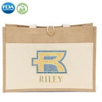 Wholesale Riley Long Handle Jute Shopping Bag