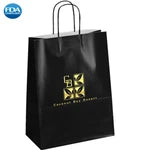 Premium Wholesale Amber Black Paper Bag with Handles