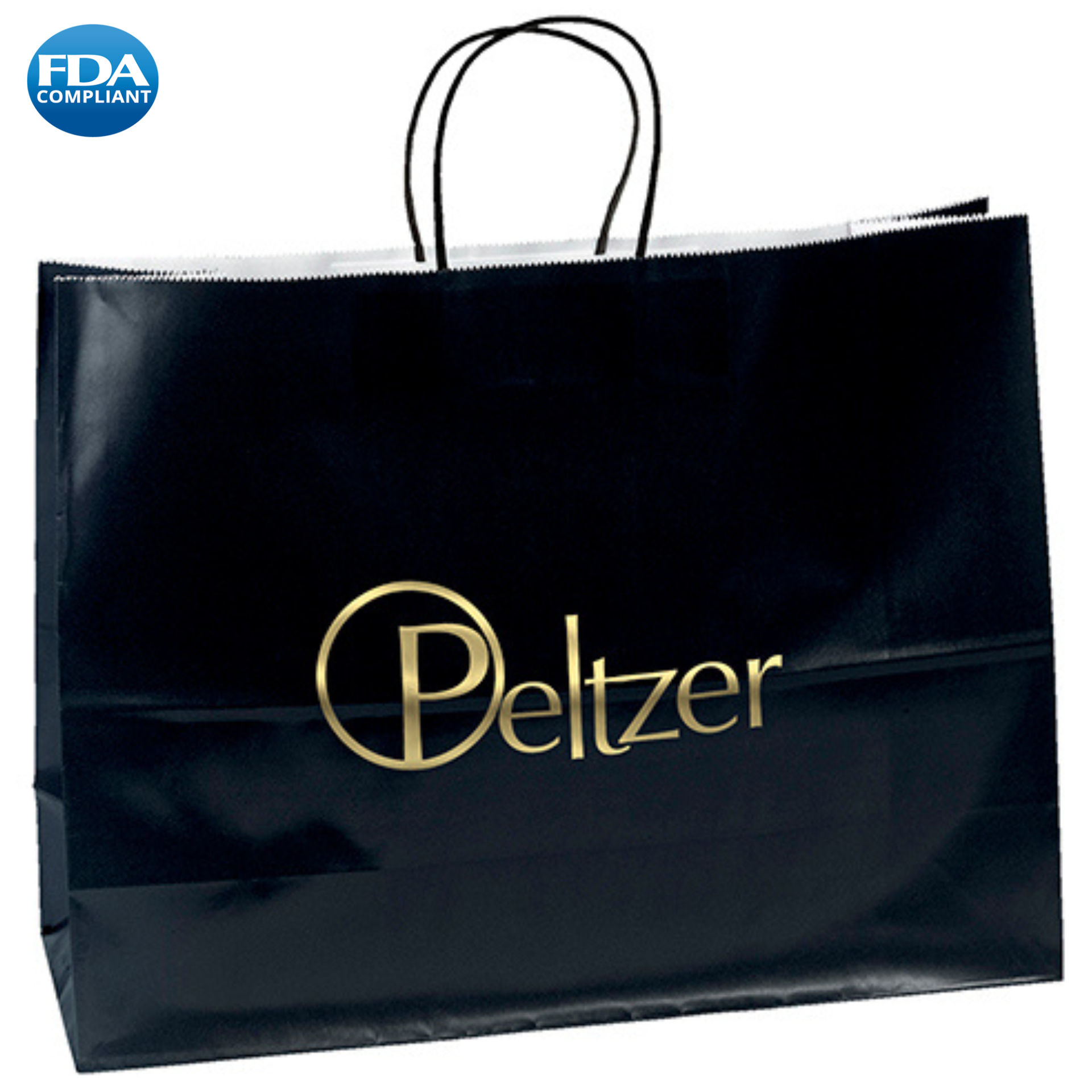 Wholesale Aubrie Black Paper Shopping Bag 34BKG1612