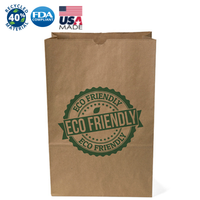 Bulk 1/6 BBL Brown Paper Grocery Bags (50# Kraft)