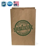 Bulk 1/6 BBL Brown Paper Grocery Bags (50# Kraft)