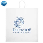 Wholesale Duke White Kraft Paper Bags with Twisted Handles