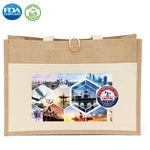 Wholesale Riley Long Handle Jute Shopping Bag