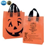 Wholesale Orange Frosted Pumpkin Plastic Shopping Bag