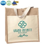 Wholesale Izzy Cotton Jute Shopping Bag