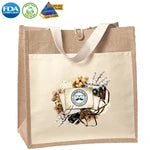Wholesale Izzy Cotton Jute Shopping Bag