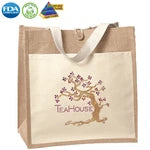 Wholesale Izzy Cotton Jute Shopping Bag