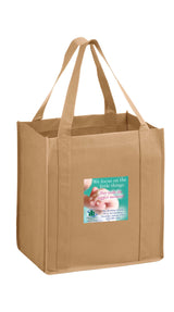 Wholesale HEAVY DUTY NON-WOVEN GROCERY TOTE BAG WITH POLY BOARD INSERT - Y2KG12813
