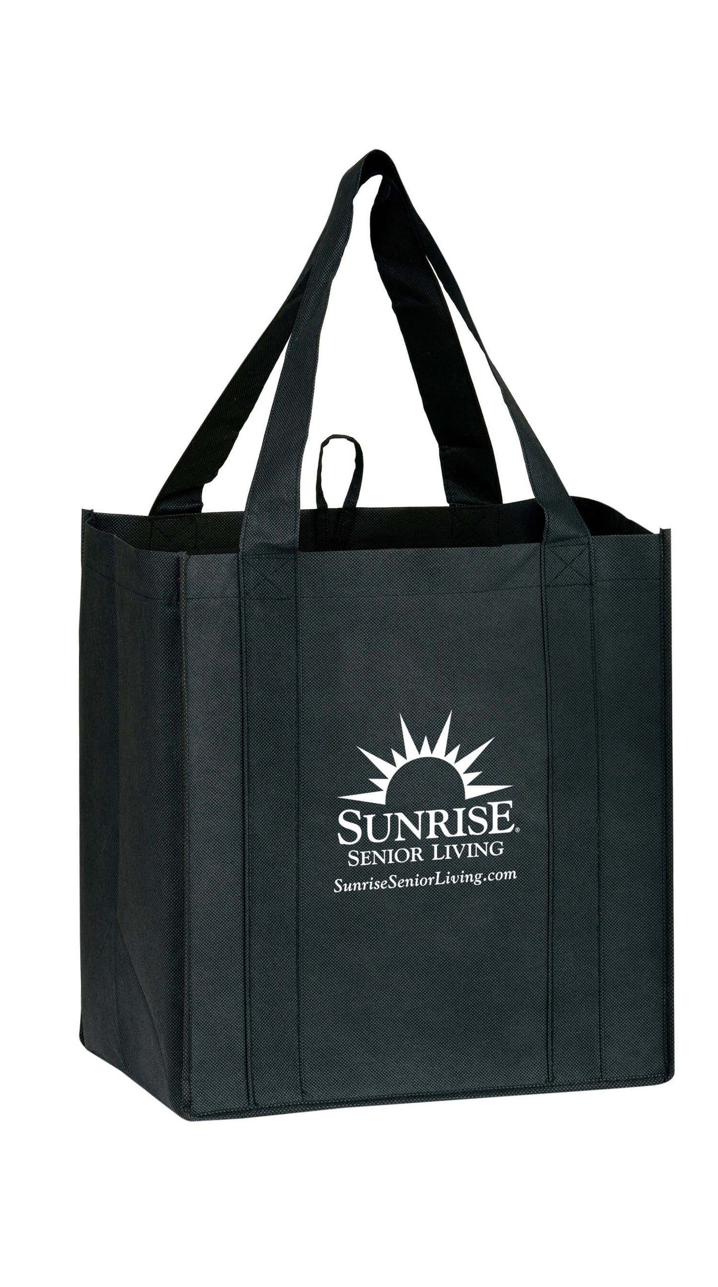 Wholesale HEAVY DUTY NON-WOVEN GROCERY TOTE BAG WITH POLY BOARD INSERT - Y2KG12813