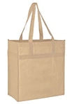 Wholesale Heavy-Duty Non-Woven Grocery Shopping Bags with Poly Board Insert (Y2KL13714)