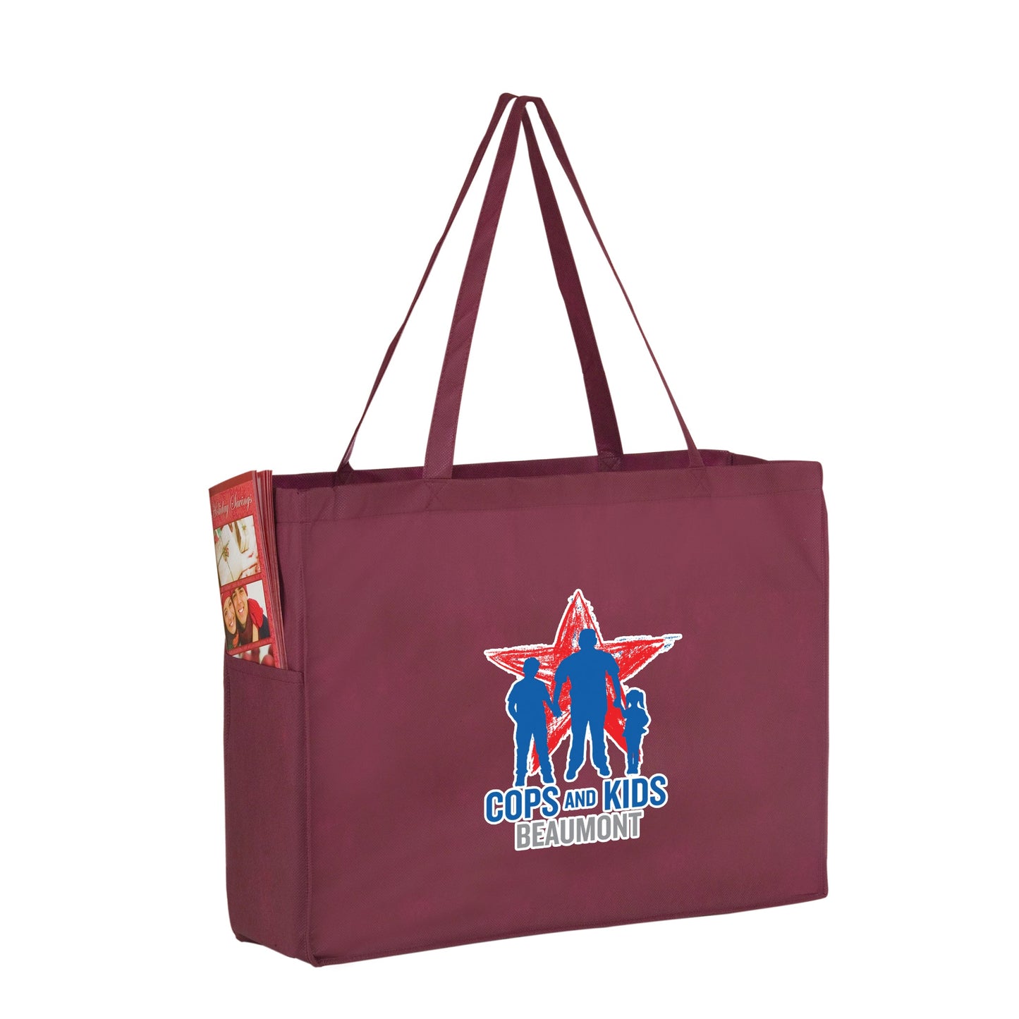 Wholesale NON-WOVEN OVER-THE-SHOULDER TOTE BAG WITH SIDE POCKETS - Y2KP16612