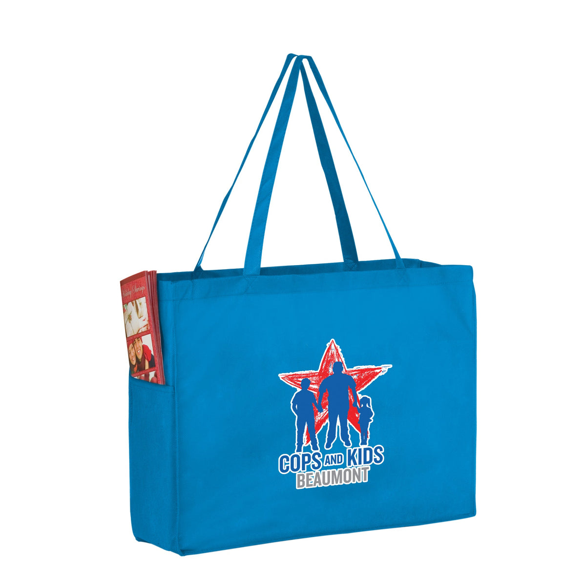 Wholesale NON-WOVEN OVER-THE-SHOULDER TOTE BAG WITH SIDE POCKETS - Y2KP16612