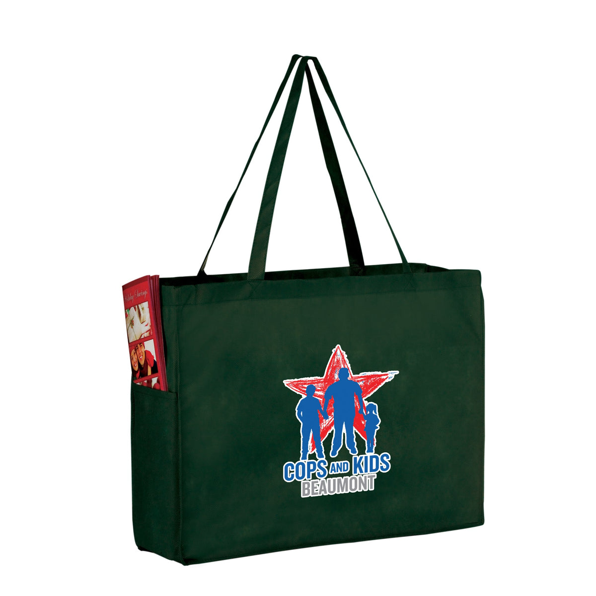 Wholesale NON-WOVEN OVER-THE-SHOULDER TOTE BAG WITH SIDE POCKETS - Y2KP16612