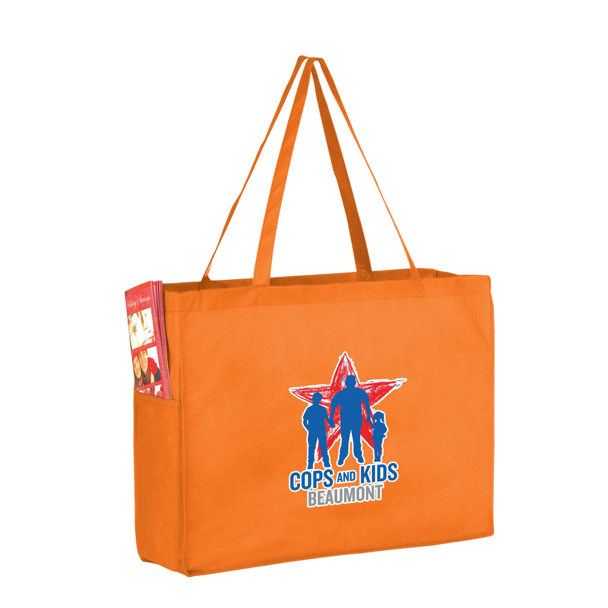 Wholesale NON-WOVEN OVER-THE-SHOULDER TOTE BAG WITH SIDE POCKETS - Y2KP16612