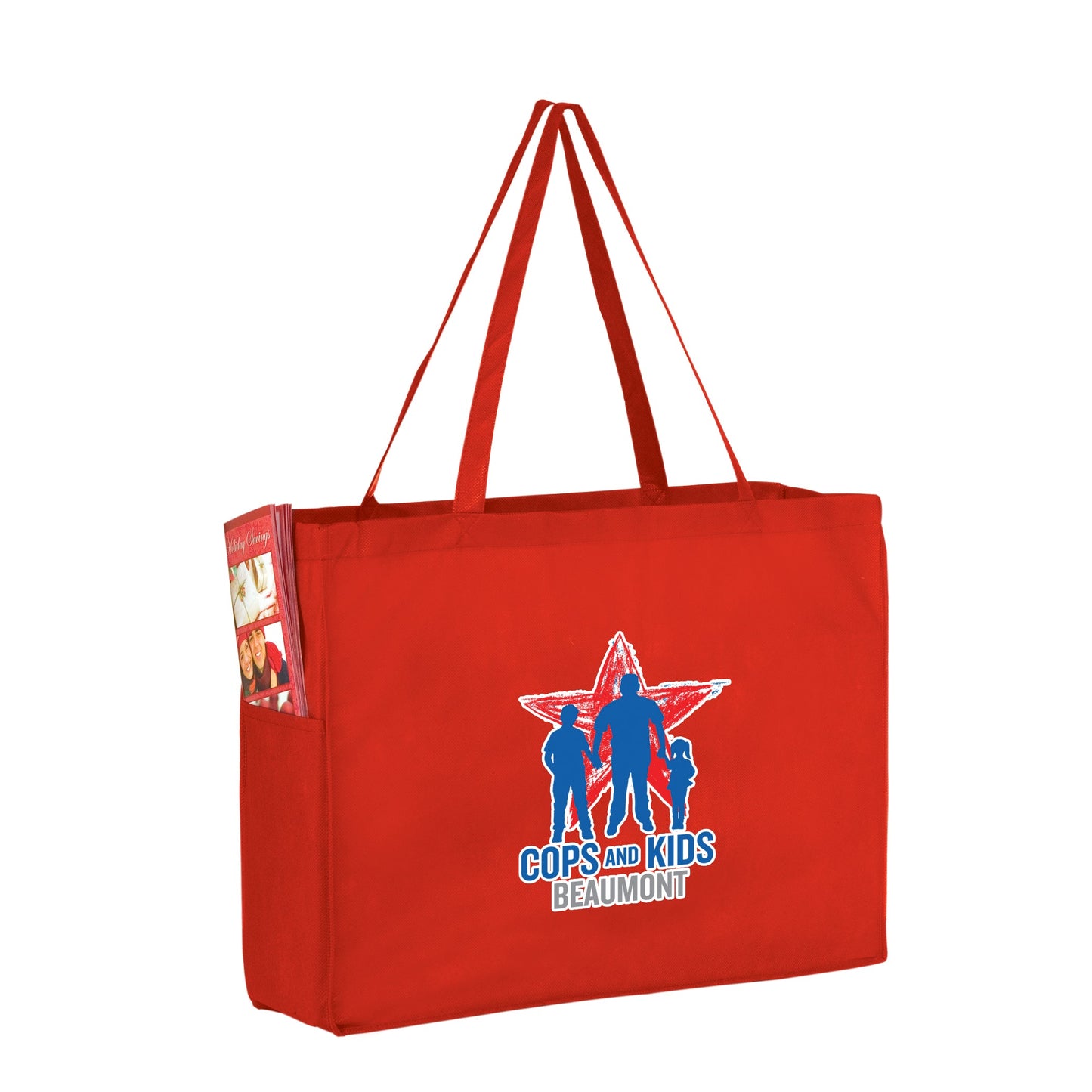 Wholesale NON-WOVEN OVER-THE-SHOULDER TOTE BAG WITH SIDE POCKETS - Y2KP16612