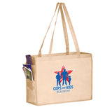 Wholesale NON-WOVEN OVER-THE-SHOULDER TOTE BAG WITH SIDE POCKETS - Y2KP16612