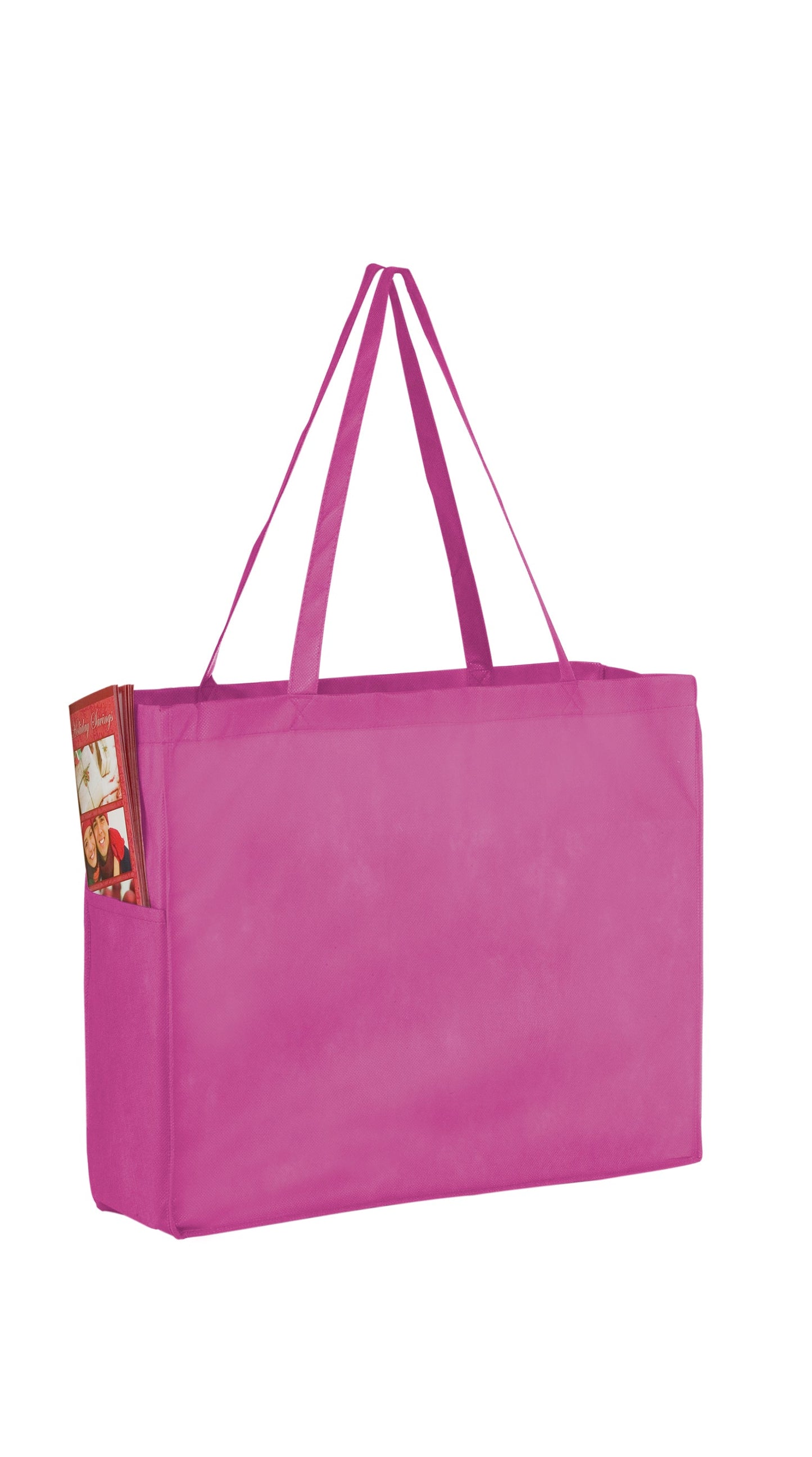 Wholesale NON-WOVEN OVER-THE-SHOULDER TOTE BAG WITH SIDE POCKETS - Y2KP16612