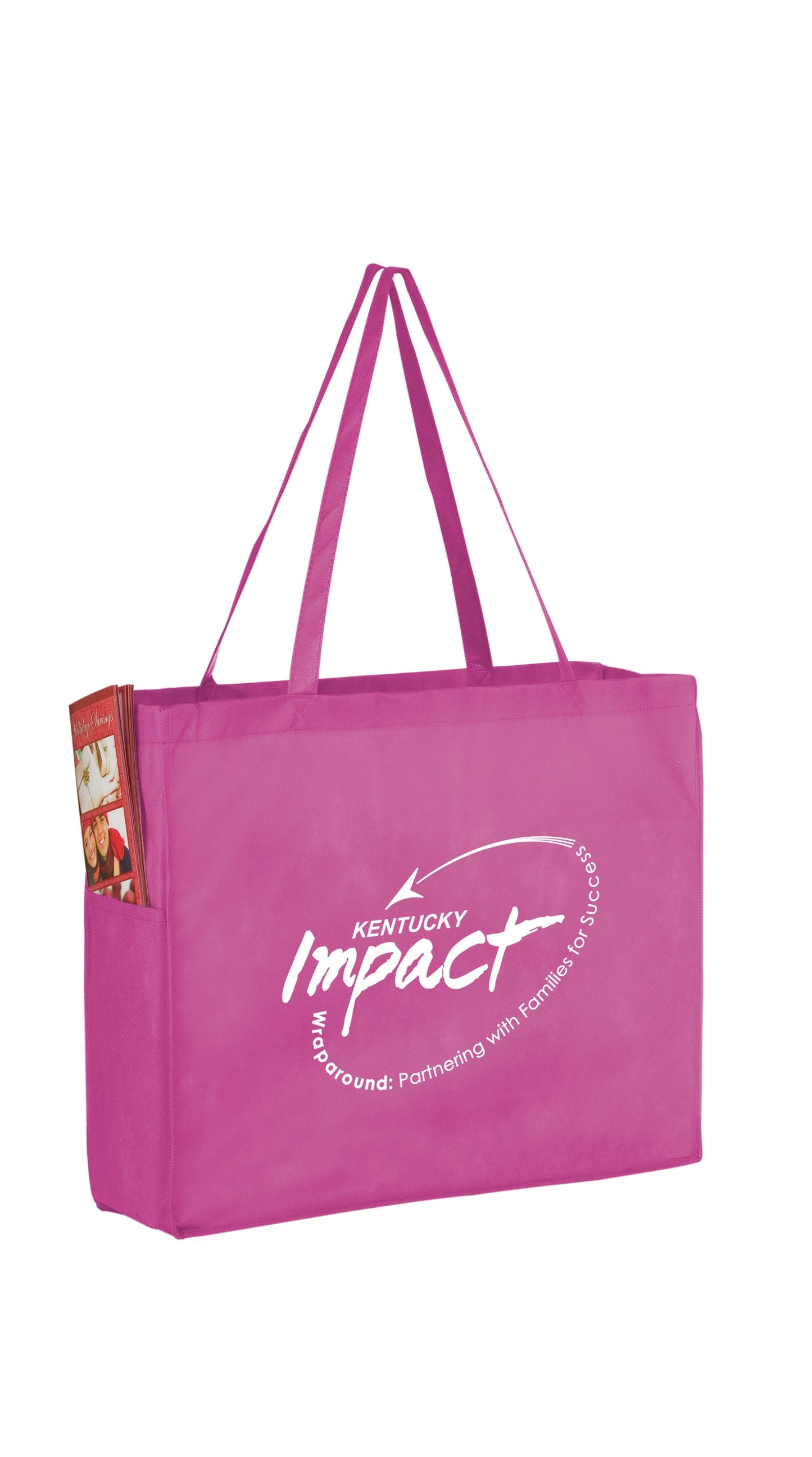 Wholesale NON-WOVEN OVER-THE-SHOULDER TOTE BAG WITH SIDE POCKETS - Y2KP16612
