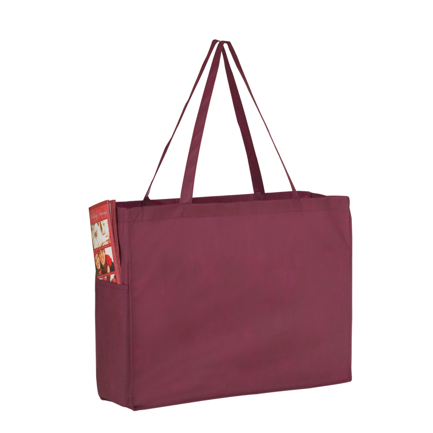 Wholesale NON-WOVEN OVER-THE-SHOULDER TOTE BAG WITH SIDE POCKETS - Y2KP16612