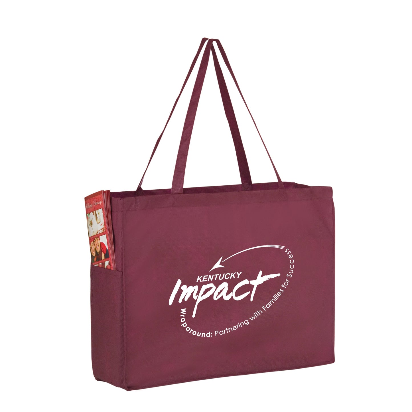 Wholesale NON-WOVEN OVER-THE-SHOULDER TOTE BAG WITH SIDE POCKETS - Y2KP16612