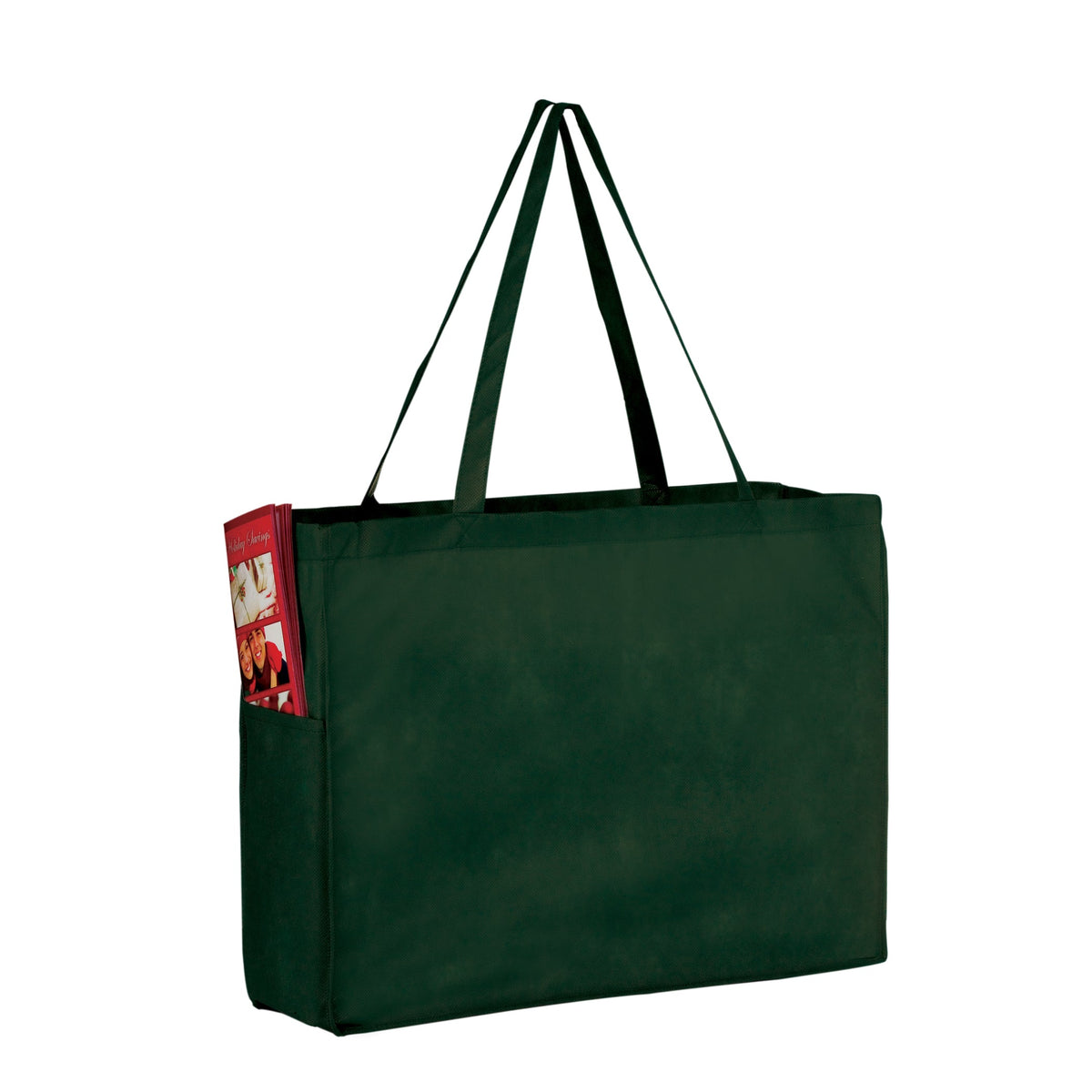 Wholesale NON-WOVEN OVER-THE-SHOULDER TOTE BAG WITH SIDE POCKETS - Y2KP16612