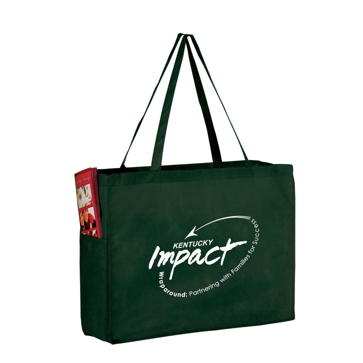Wholesale NON-WOVEN OVER-THE-SHOULDER TOTE BAG WITH SIDE POCKETS - Y2KP16612