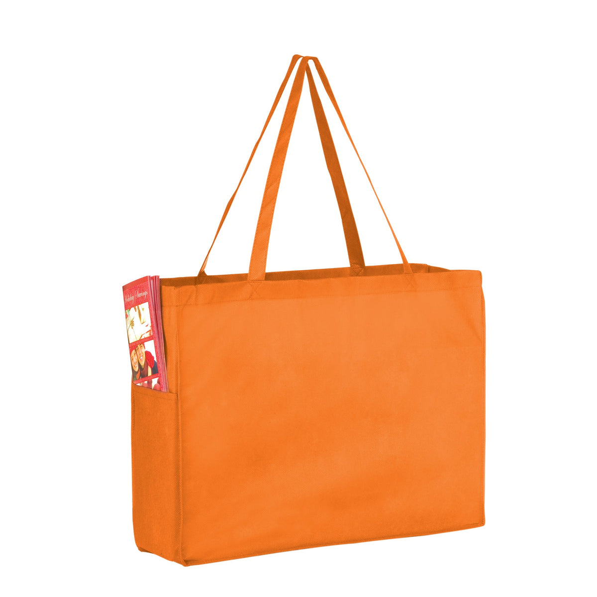 Wholesale NON-WOVEN OVER-THE-SHOULDER TOTE BAG WITH SIDE POCKETS - Y2KP16612