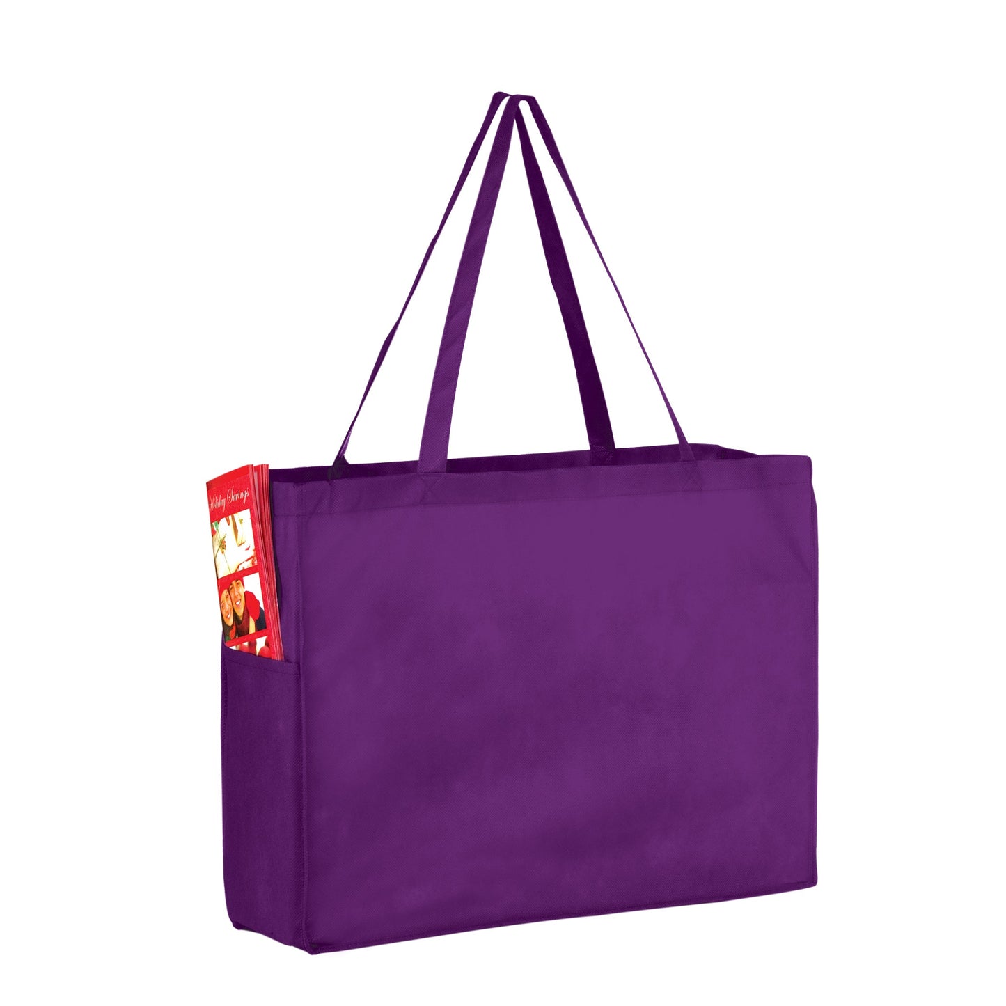 Wholesale NON-WOVEN OVER-THE-SHOULDER TOTE BAG WITH SIDE POCKETS - Y2KP16612