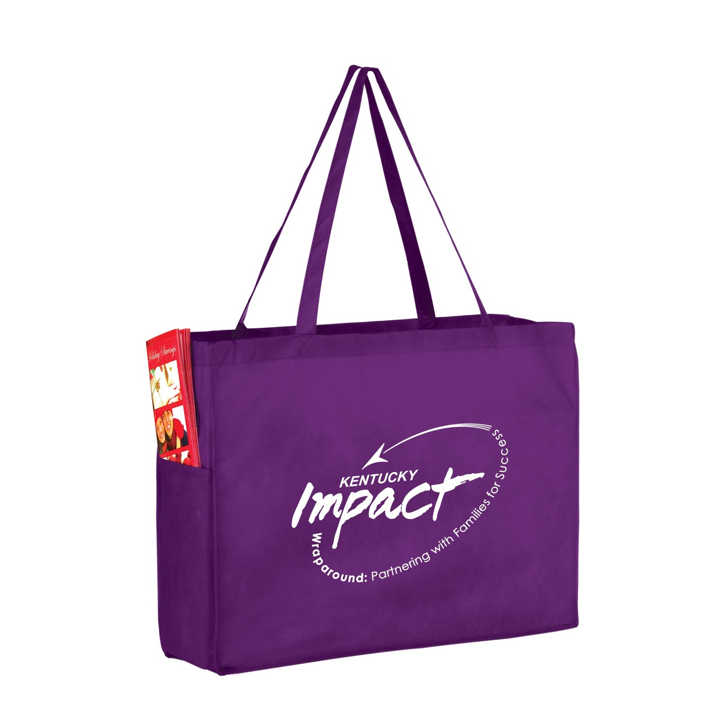 Wholesale NON-WOVEN OVER-THE-SHOULDER TOTE BAG WITH SIDE POCKETS - Y2KP16612
