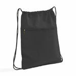 Front Zip Cotton Canvas Drawstring Backpack