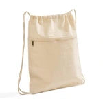 Front Zip Cotton Canvas Drawstring Backpack