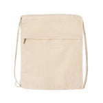Front Zip Cotton Canvas Drawstring Backpack