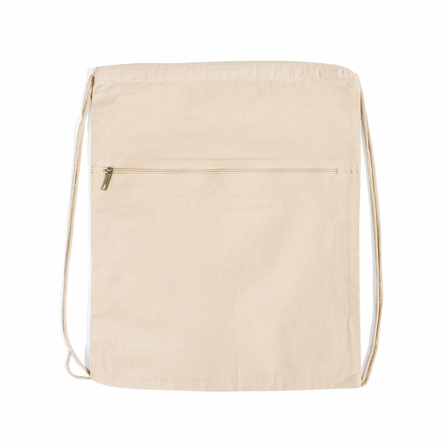 Front-Zip Drawstring Backpack