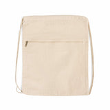 Front-Zip Drawstring Backpack