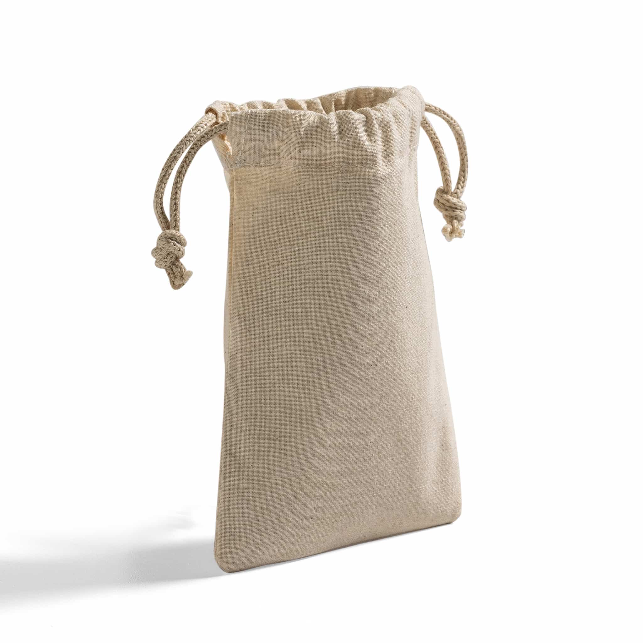 Cotton Canvas Drawstring Favor Bags (Bulk Pack of 12)