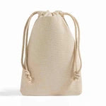 Cotton Canvas Drawstring Favor Bags (Bulk Pack of 12)
