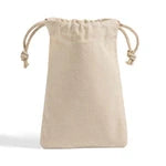 Cotton Canvas Drawstring Favor Bags (Bulk Pack of 12)